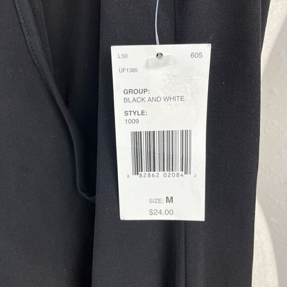 NWT Luciano Dante Black Short Sleeve Top Size M - Picture 7 of 7